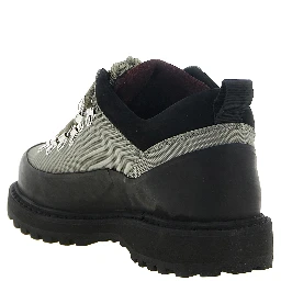Bicolor Polyester Ankle Boots