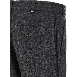 Gray Virgin Wool Dress Pants
