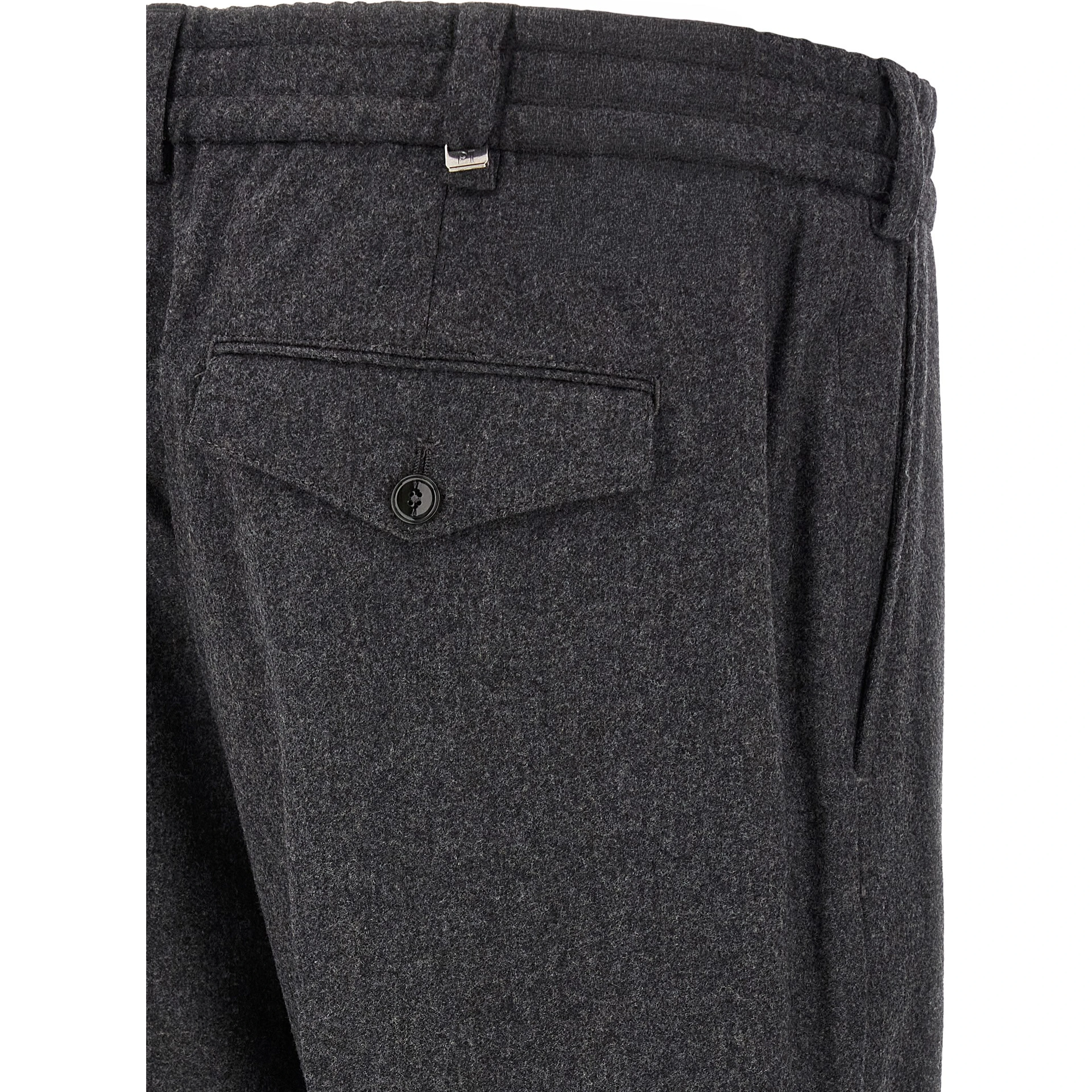 Gray Virgin Wool Dress Pants