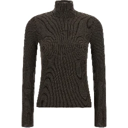Brown Virgin Wool Cardigan