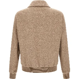 Beige Wool Full-Length Jacket