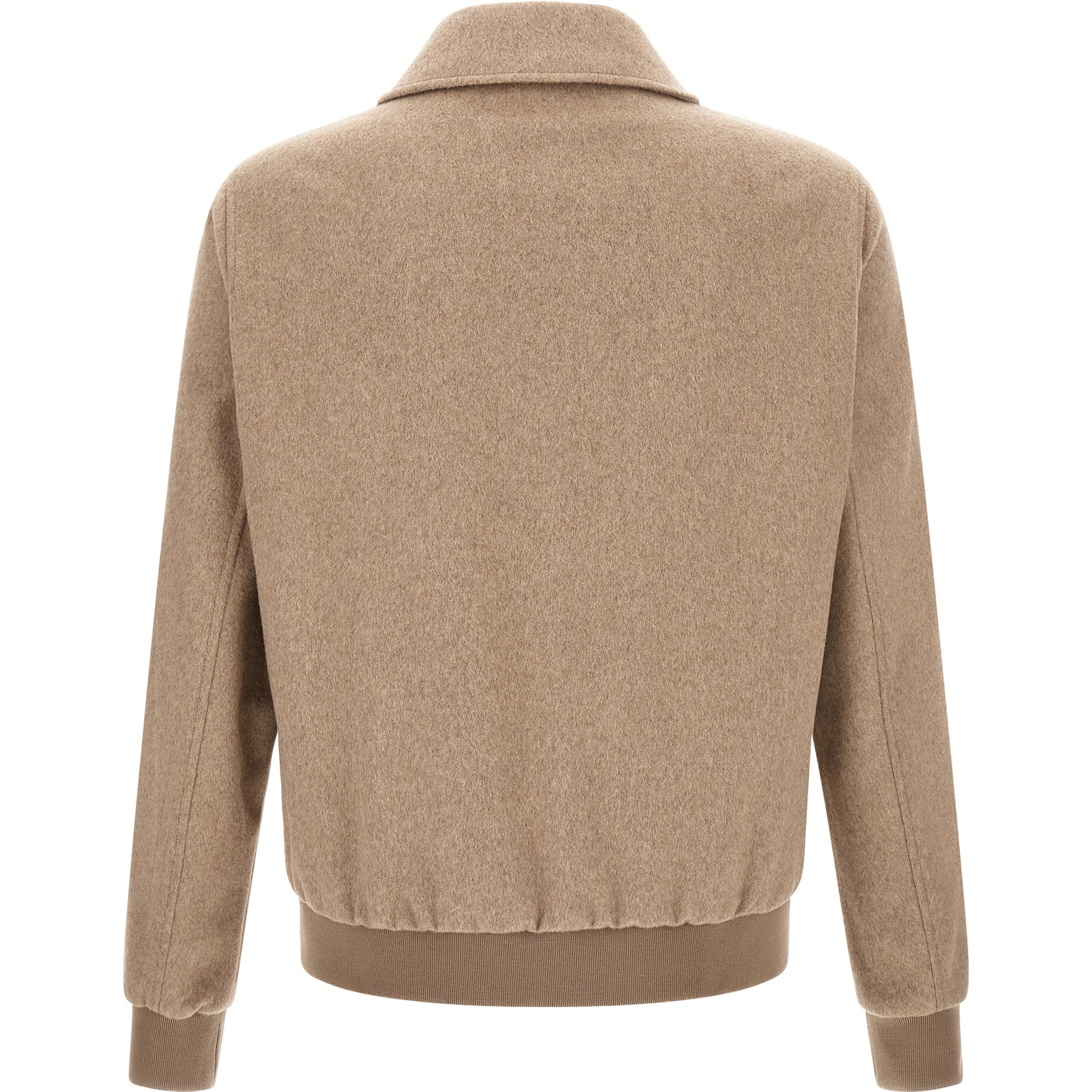 Beige Wool Full-Length Jacket