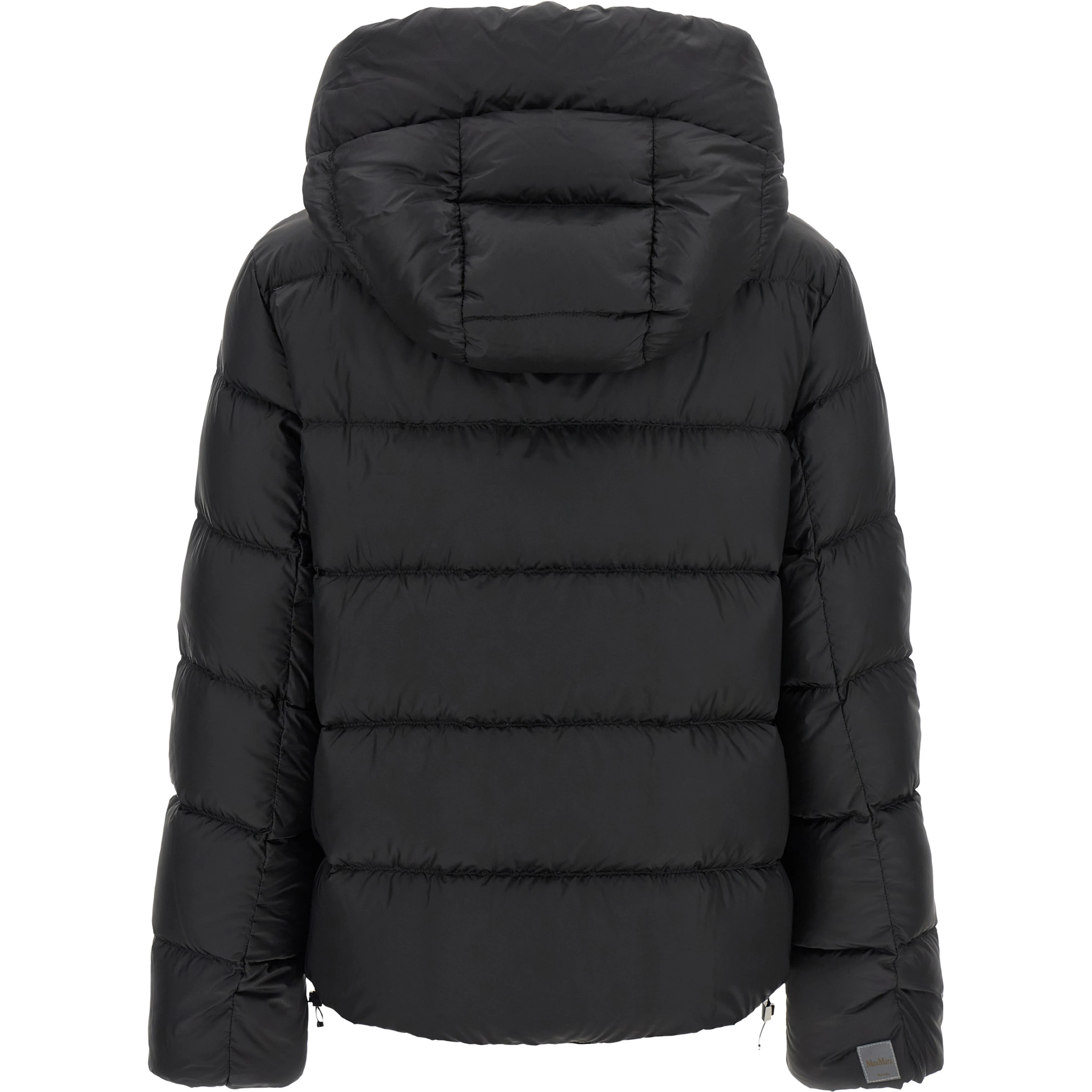Black Polyester Full-Length Jacket