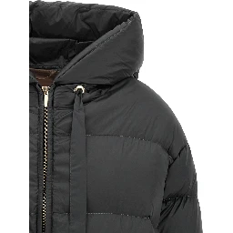 Gray Polyamide Full-Length Jacket