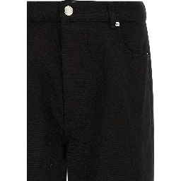 Black Cotton Relaxed Fit Jeans