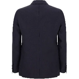 Blue Virgin Wool Two-Piece Suit