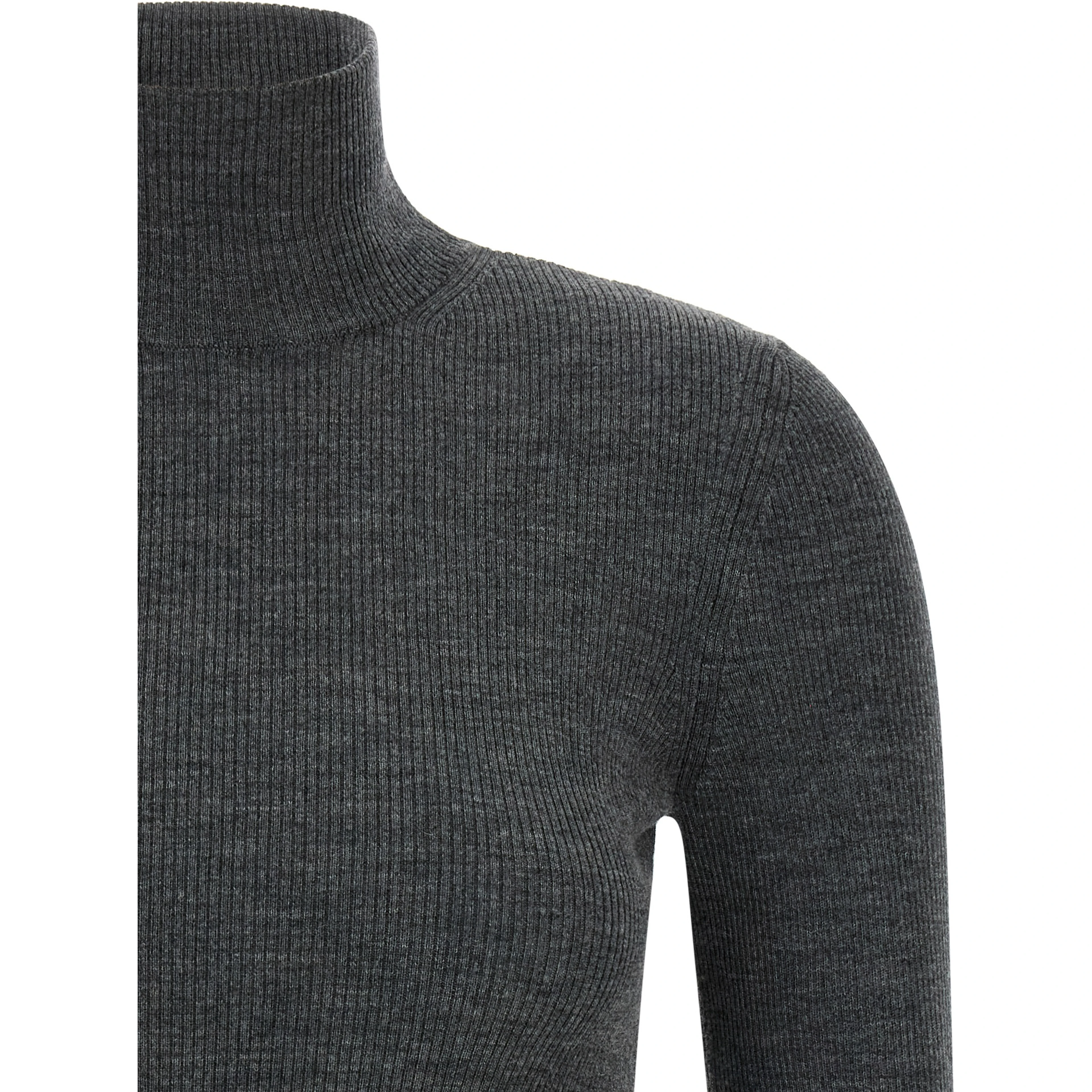 Gray Virgin Wool Cardigan