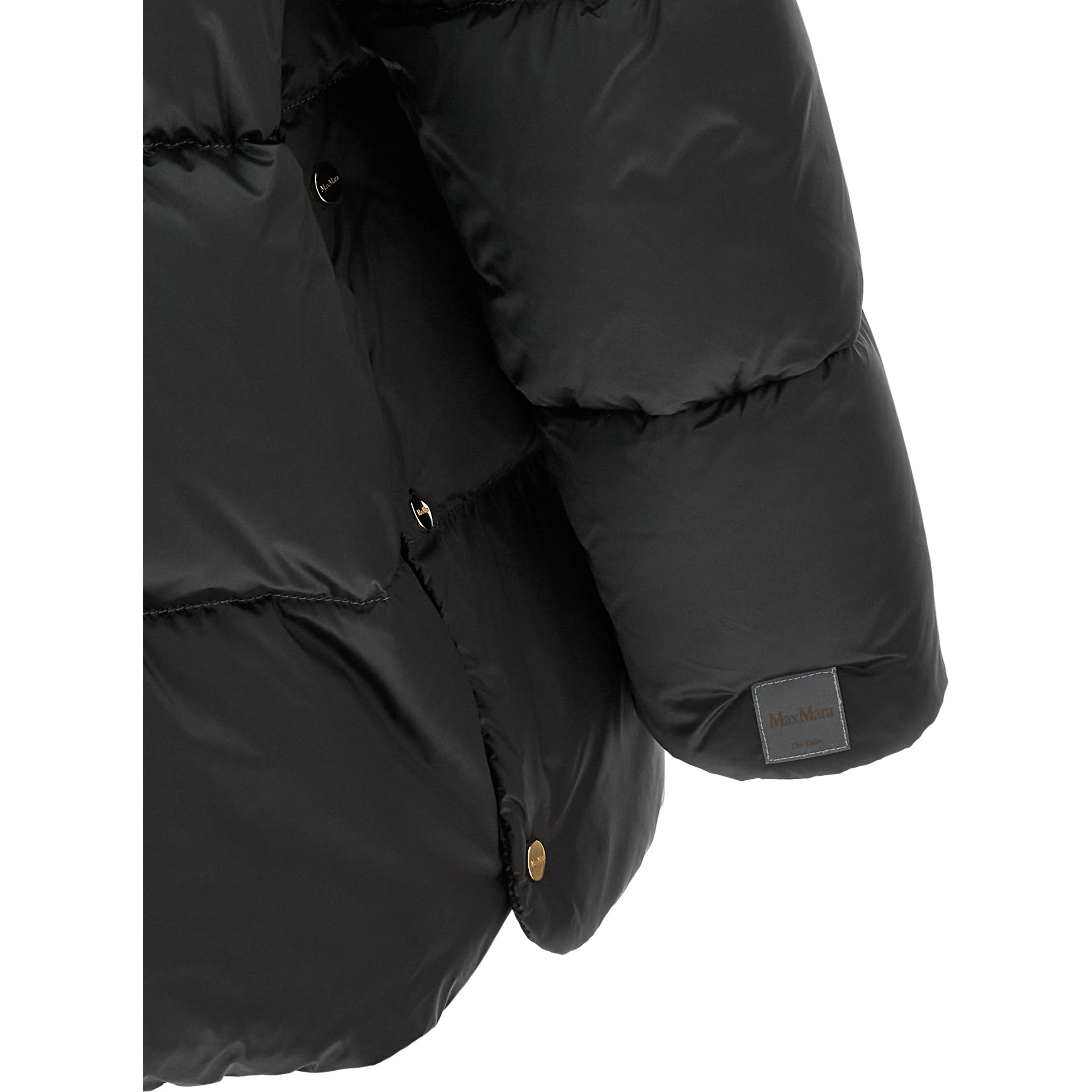 Gray Polyamide Full-Length Jacket