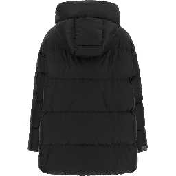 Black Polyamide Full-Length Jacket