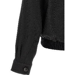 Black Satin Sweatshirt