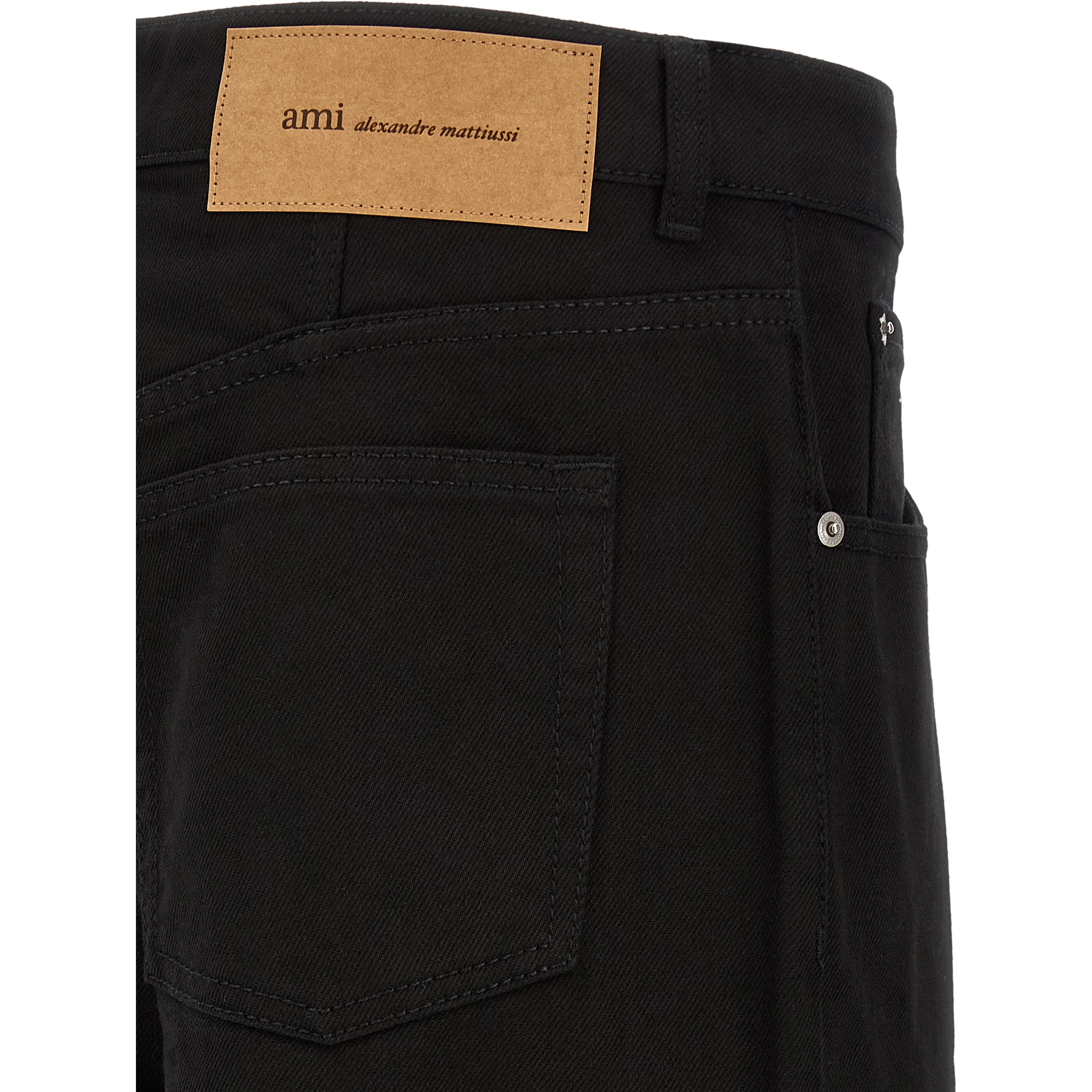 Black Cotton Relaxed Fit Jeans