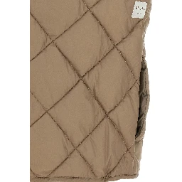 Beige Polyamide Sleeveless Jacket