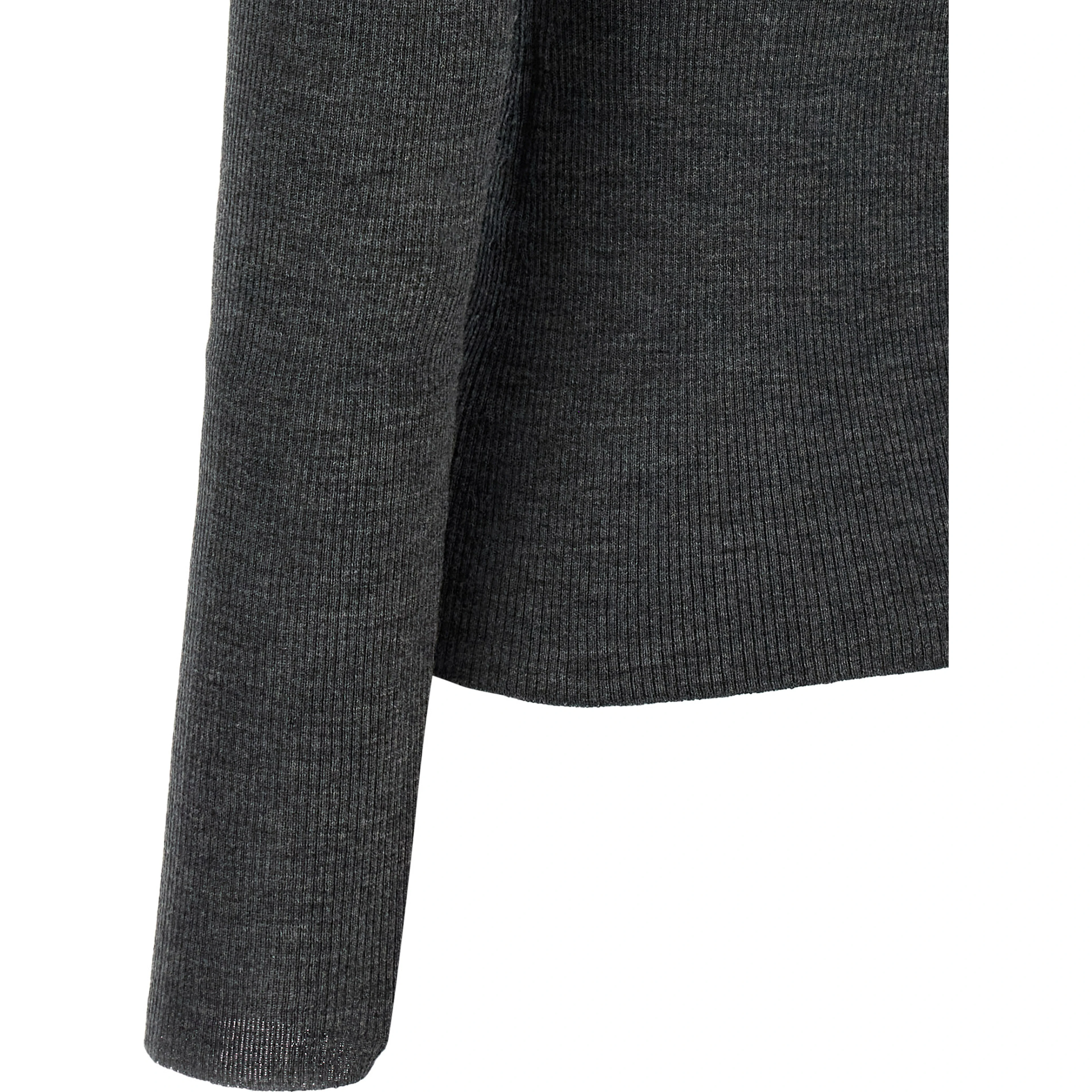Gray Virgin Wool Cardigan