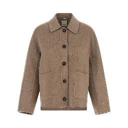 Beige Wool Full-Length Jacket