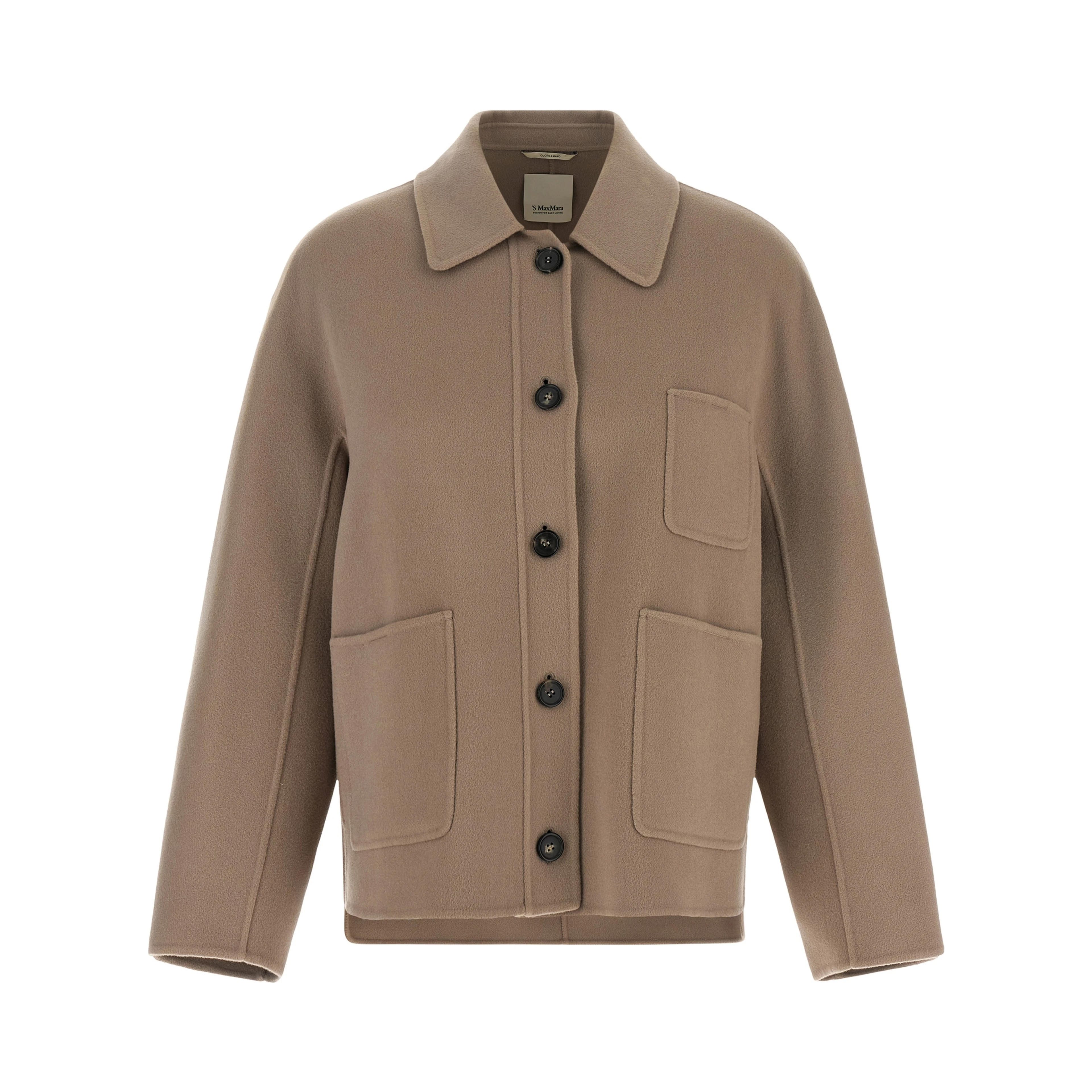 Beige Wool Full-Length Jacket