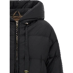 Black Polyamide Full-Length Jacket