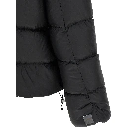 Black Polyester Full-Length Jacket