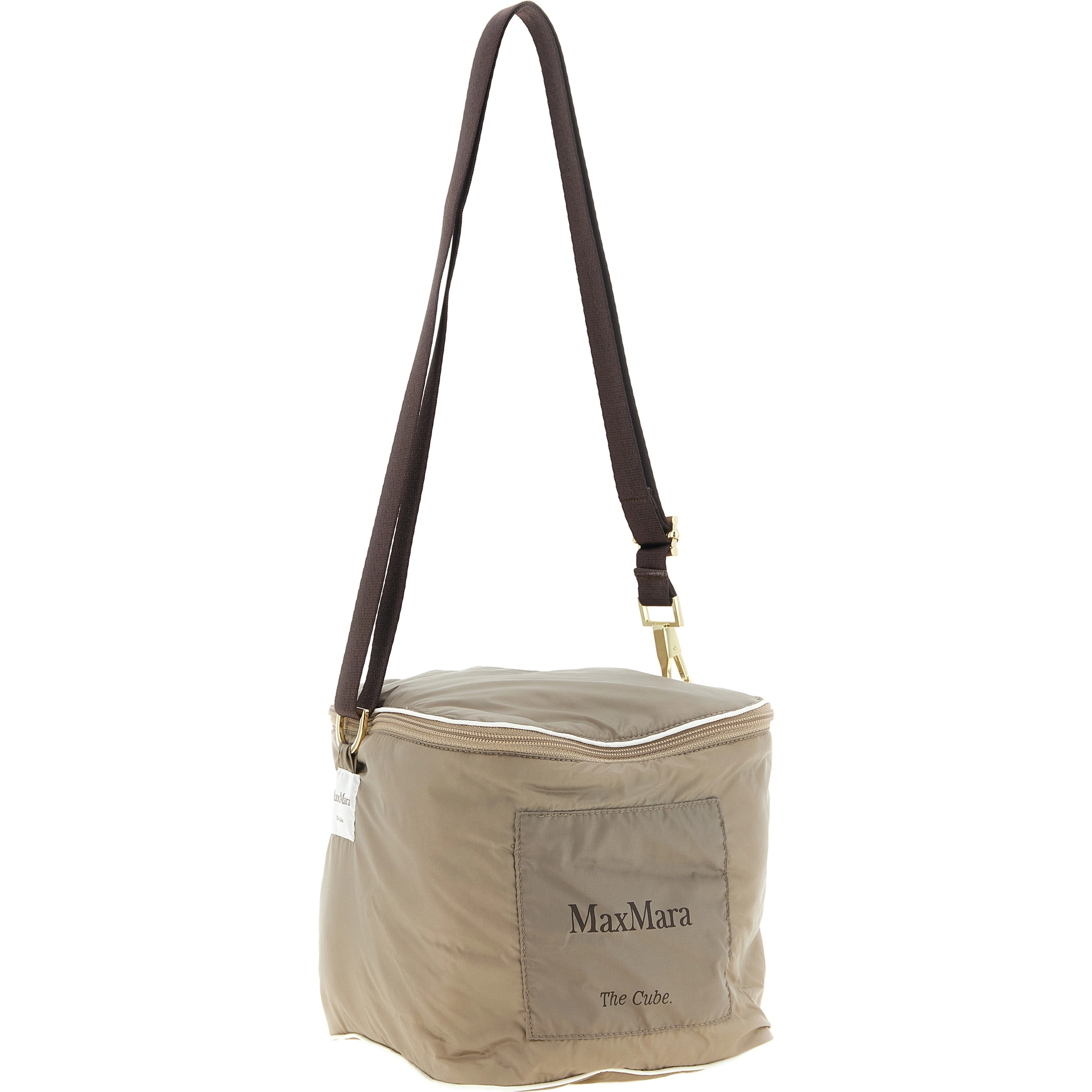 Beige Polyamide Sleeveless Jacket