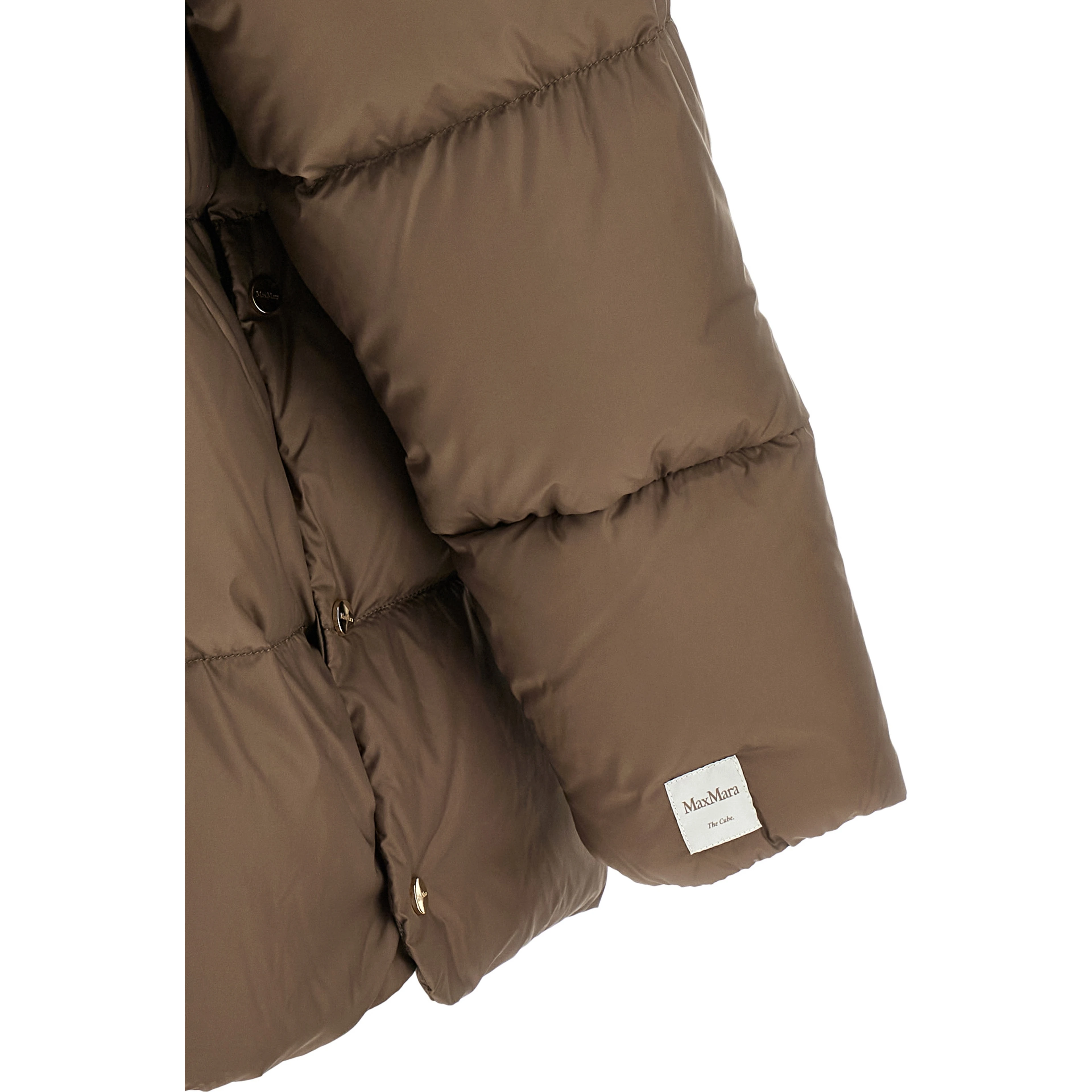 Brown Polyamide Full-Length Jacket