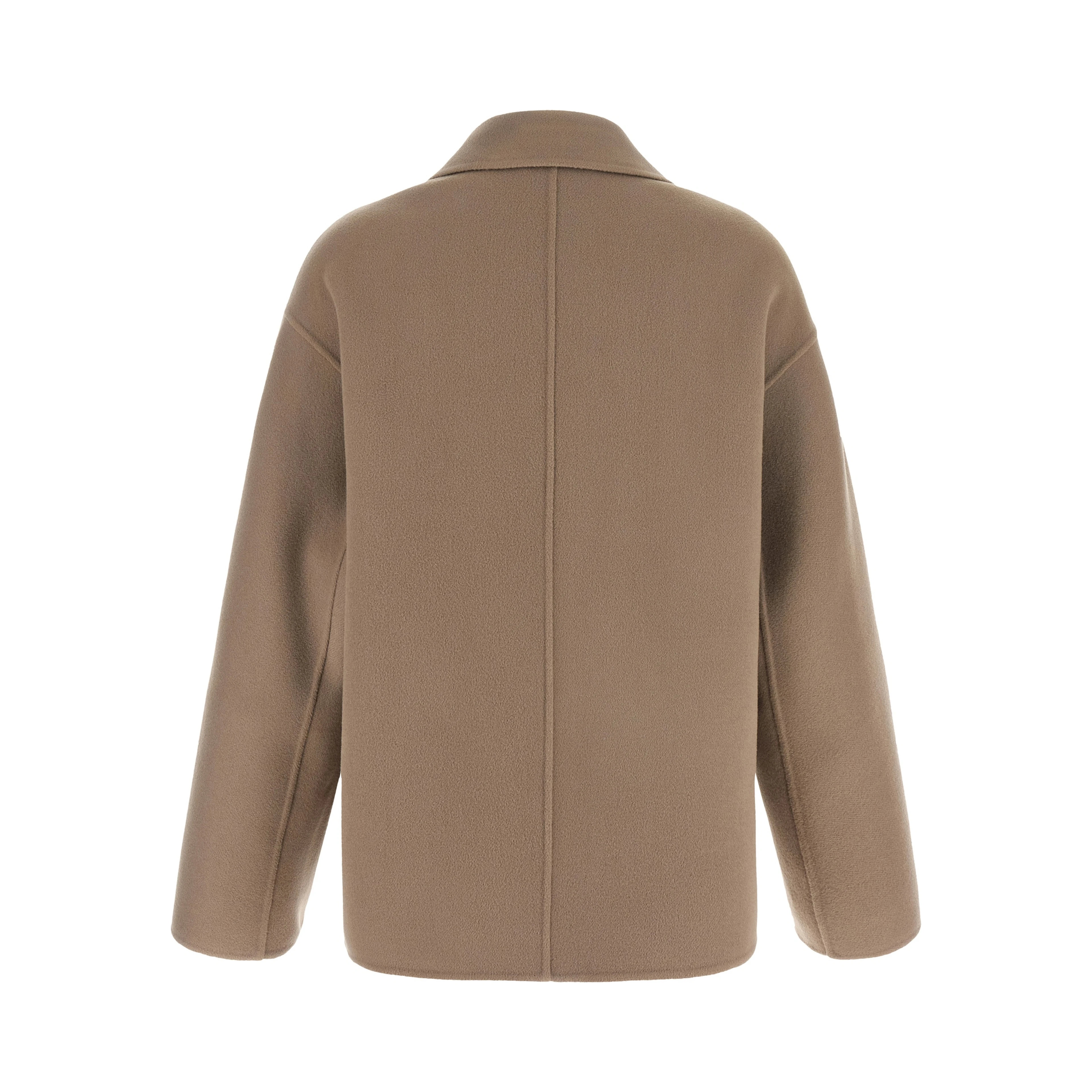 Beige Wool Full-Length Jacket