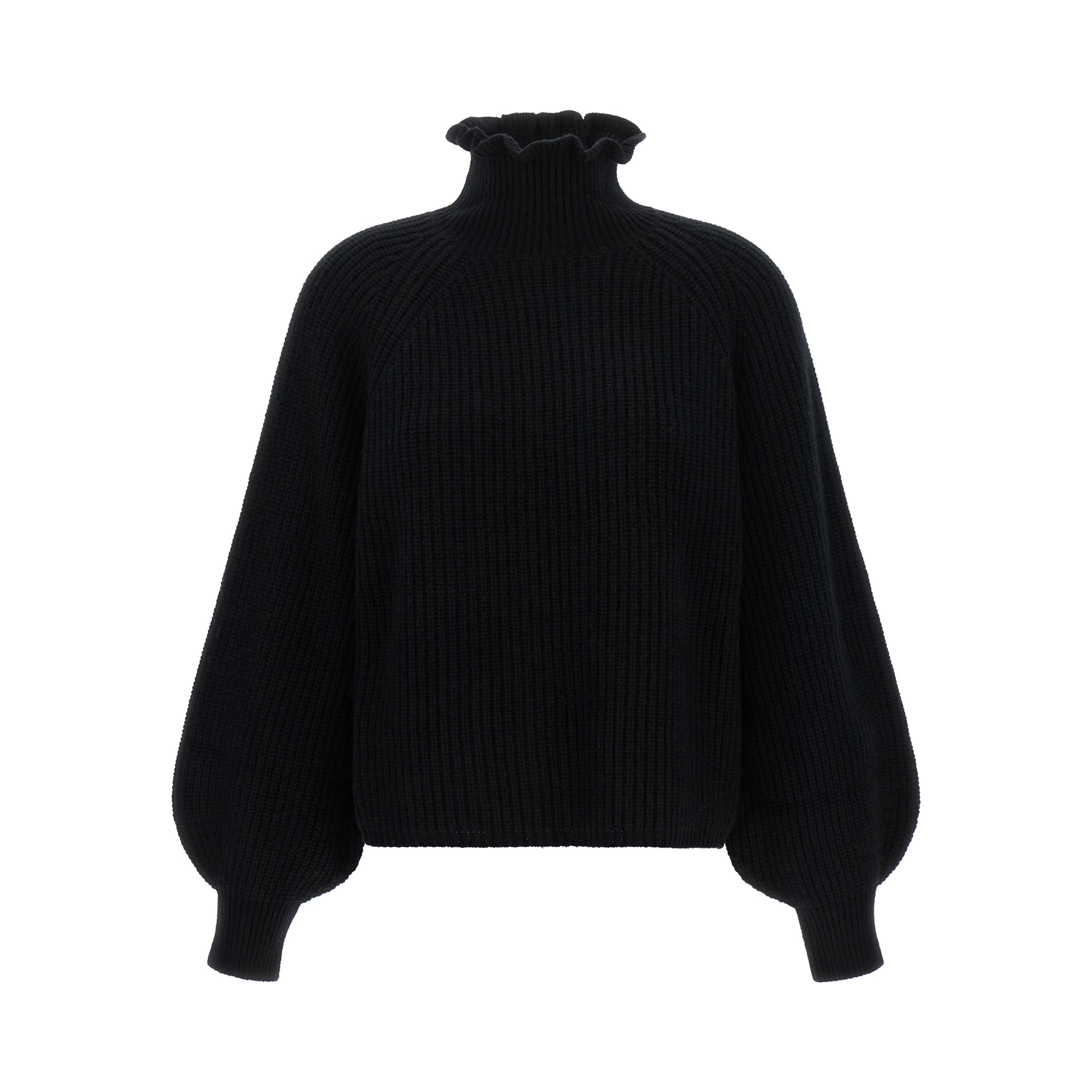 Black Wool Cardigan