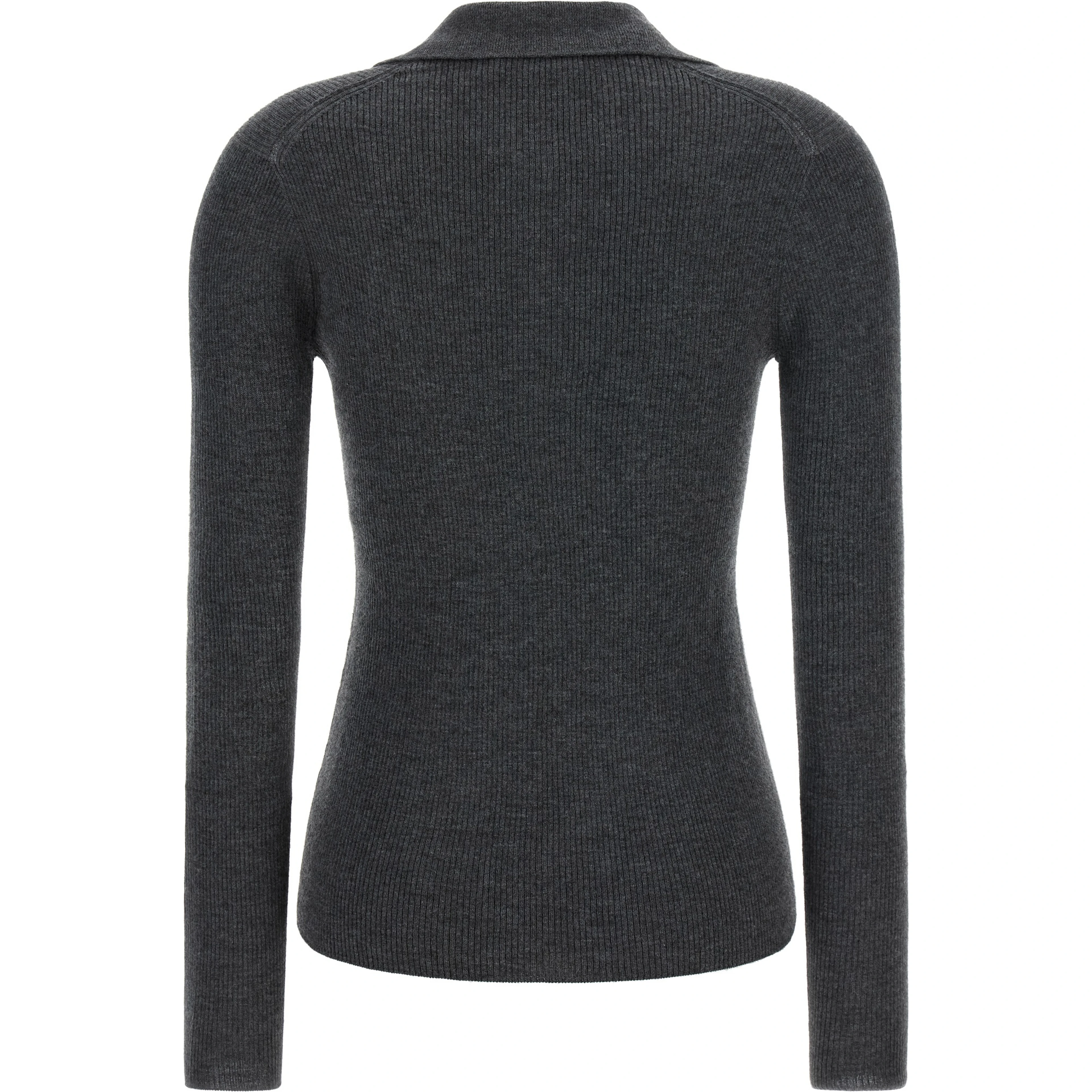 Gray Cashmere Polo Shirt