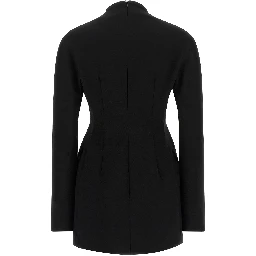 Black Viscose Short Dress