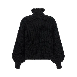 Black Wool Cardigan