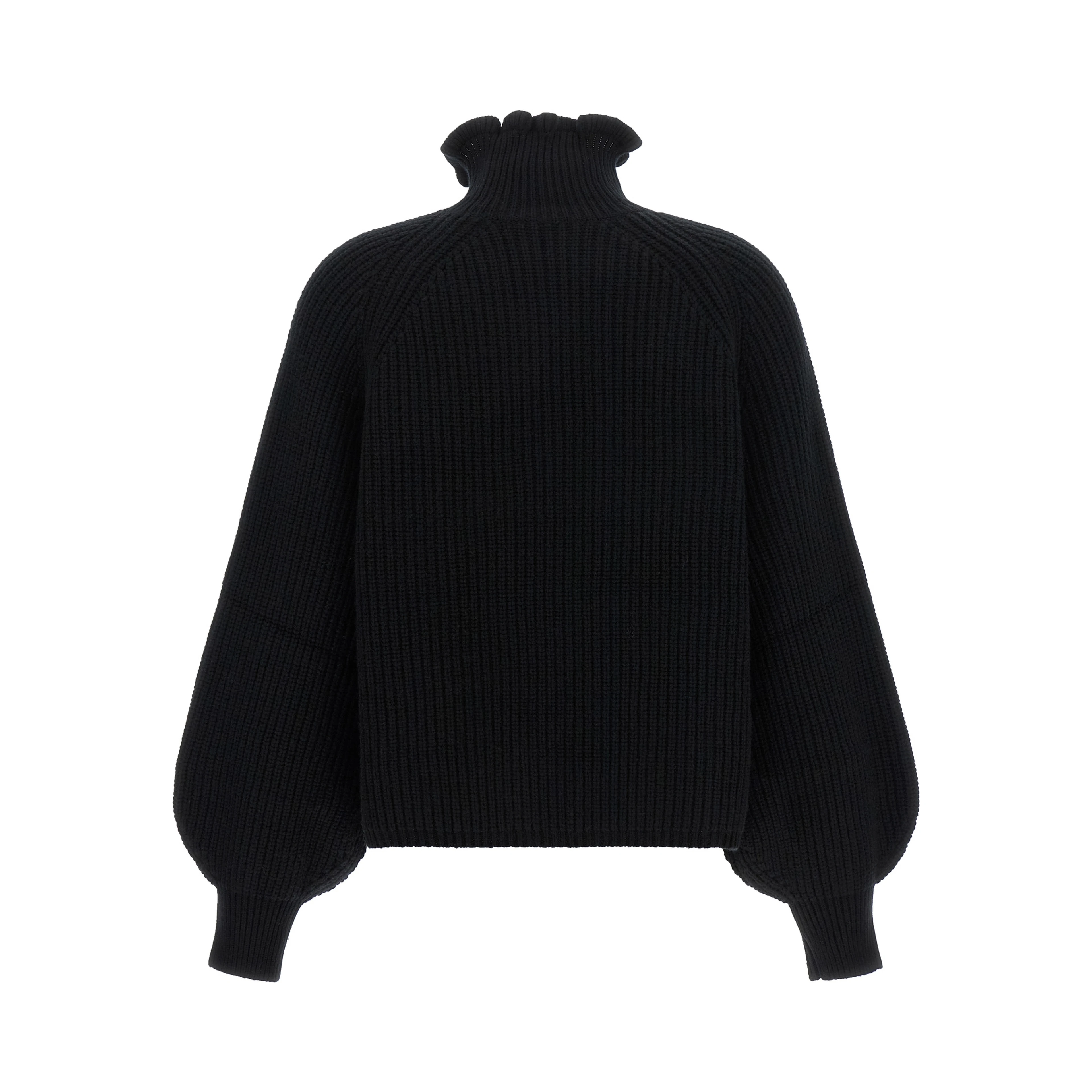 Black Wool Cardigan