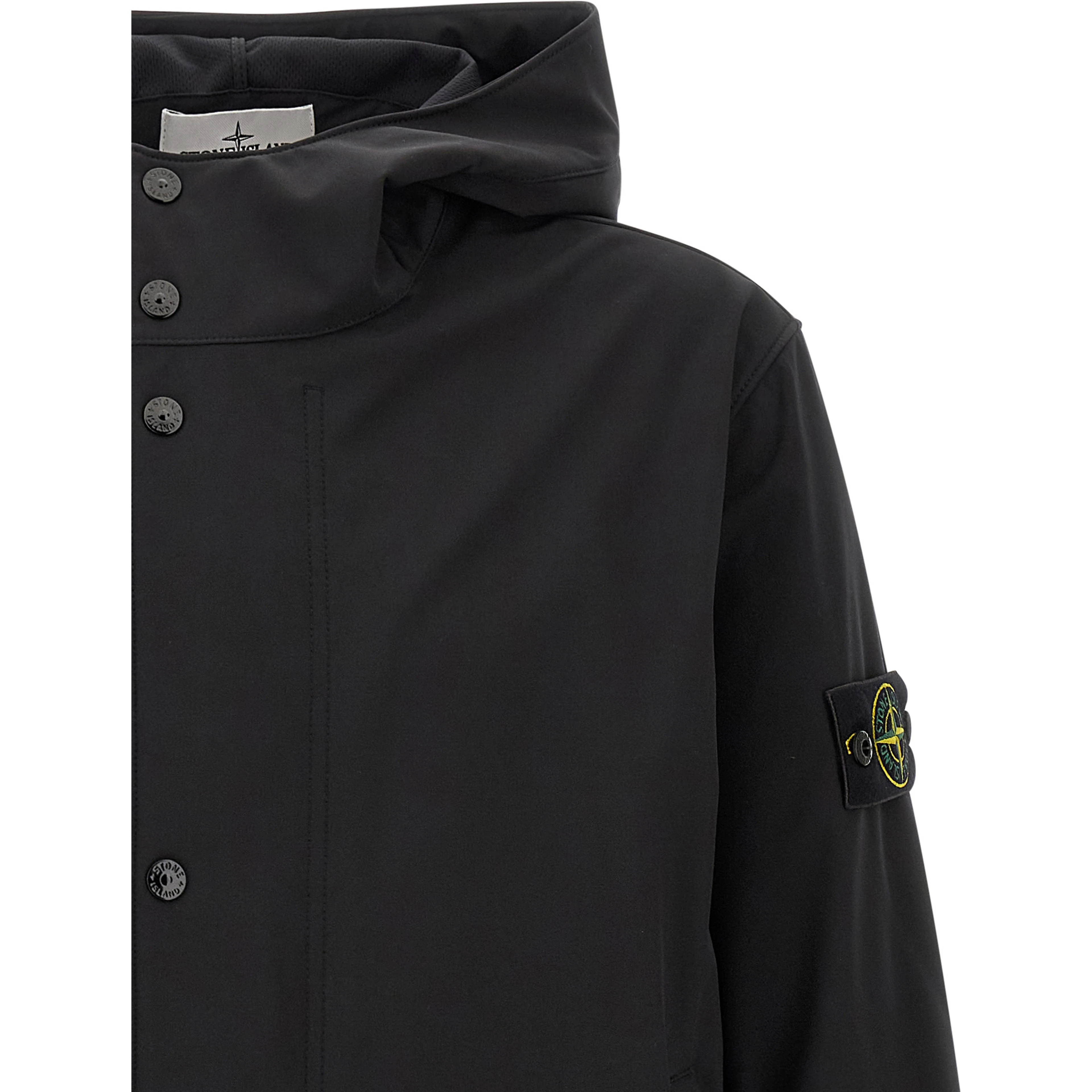 Black Polyester Shell Jacket
