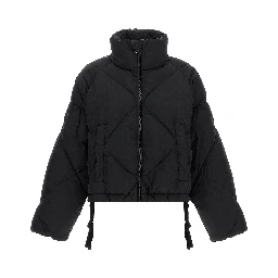 Black Polyamide Full-Length Jacket