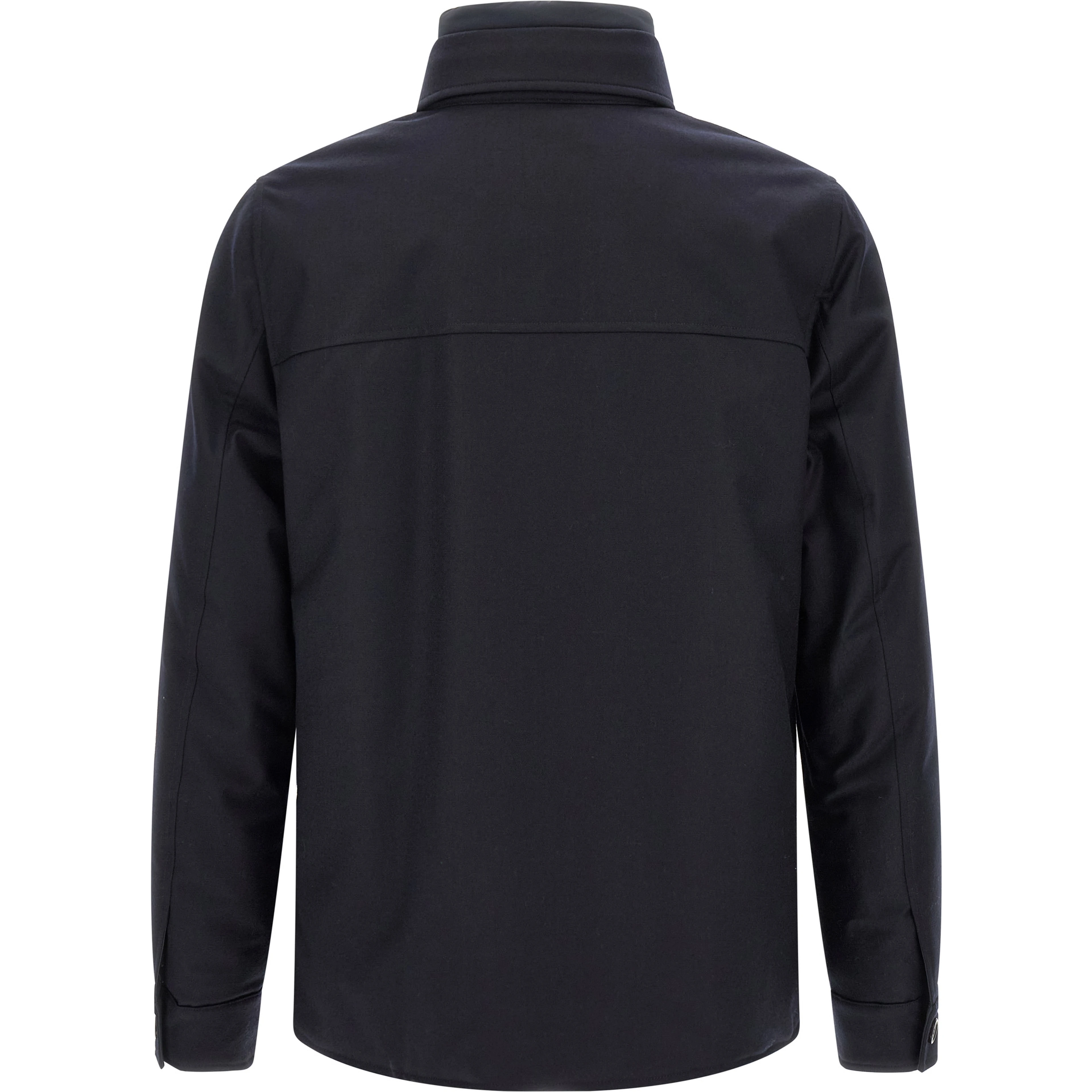 Blue Wool Full-Length Jacket