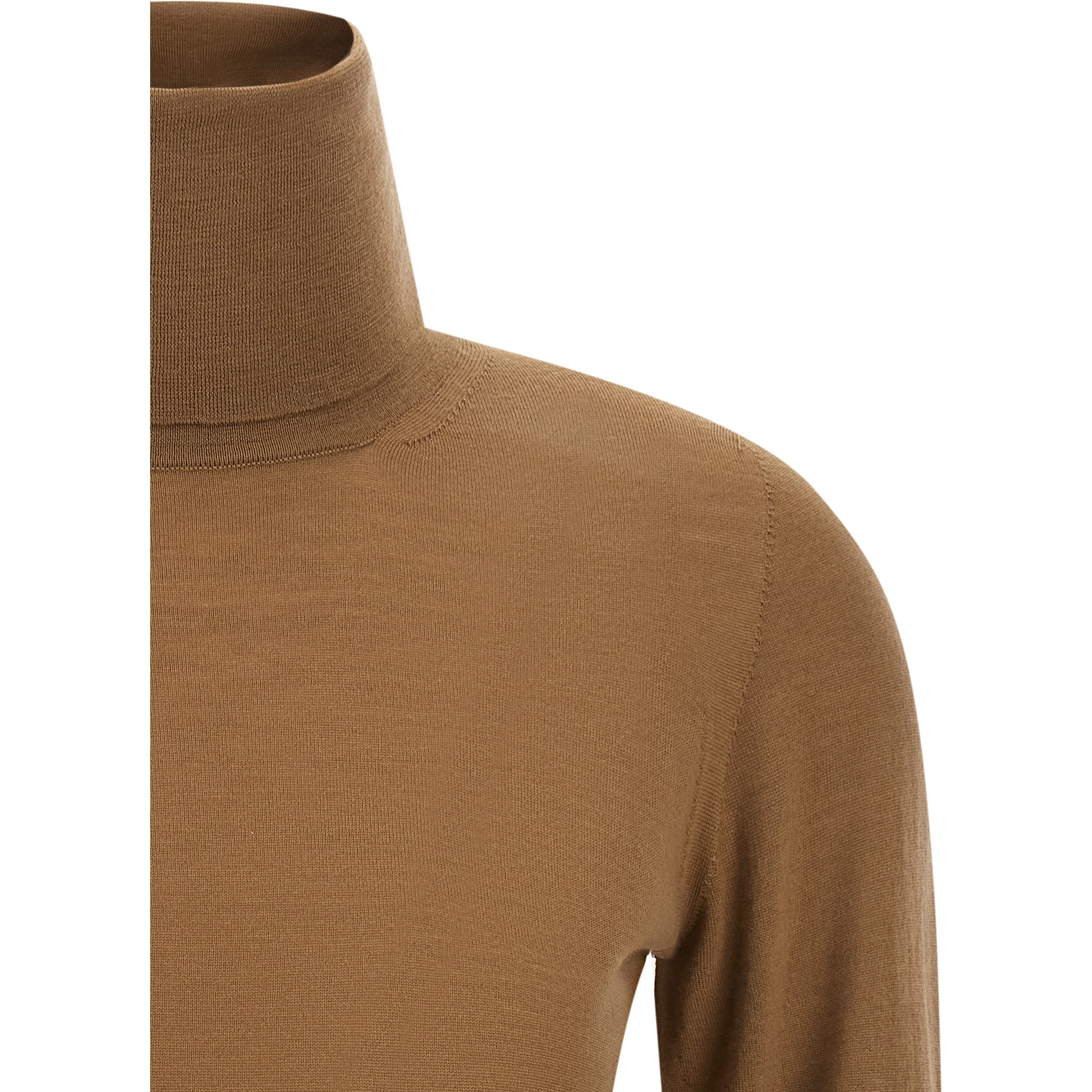 Beige Virgin Wool Cardigan