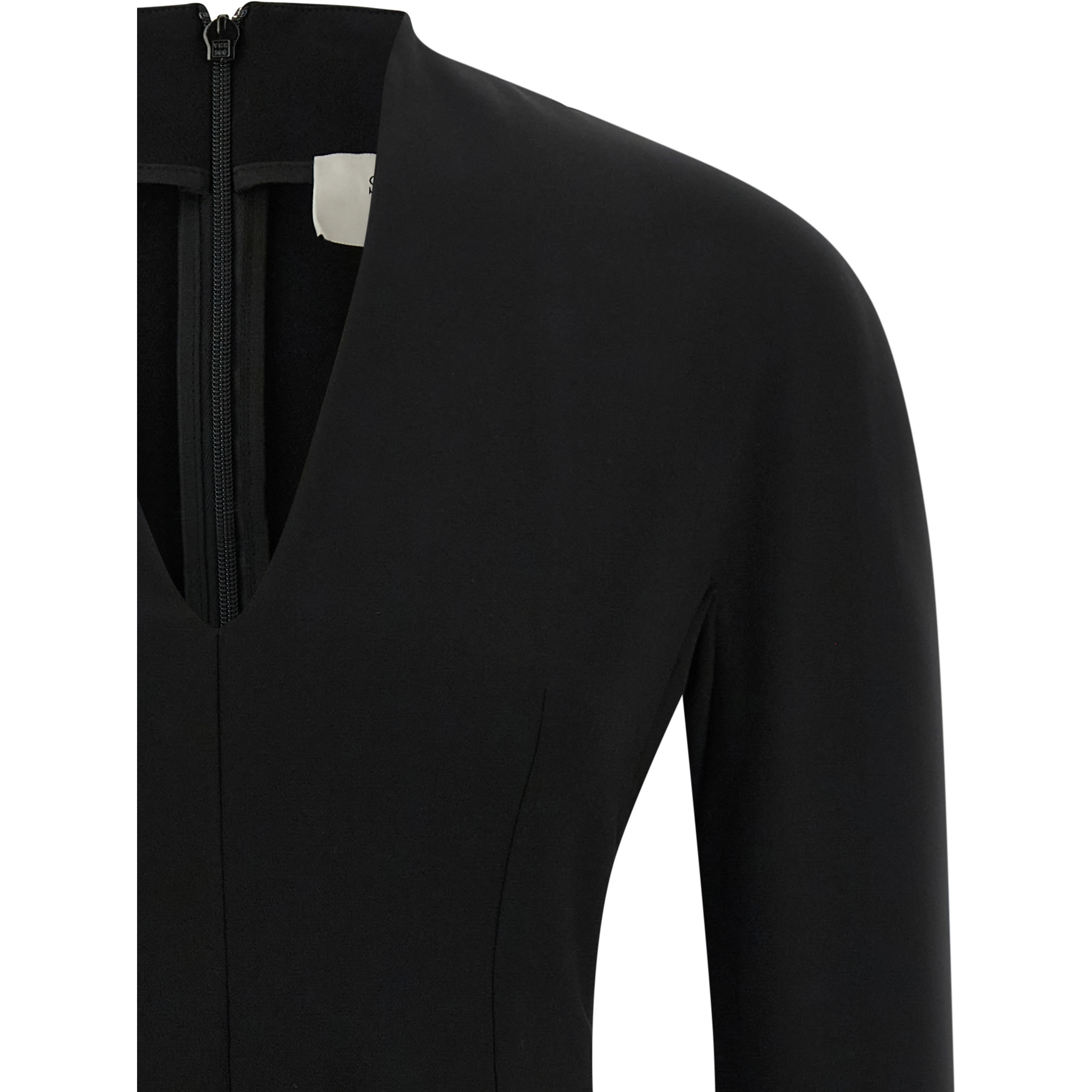 Black Viscose Short Dress