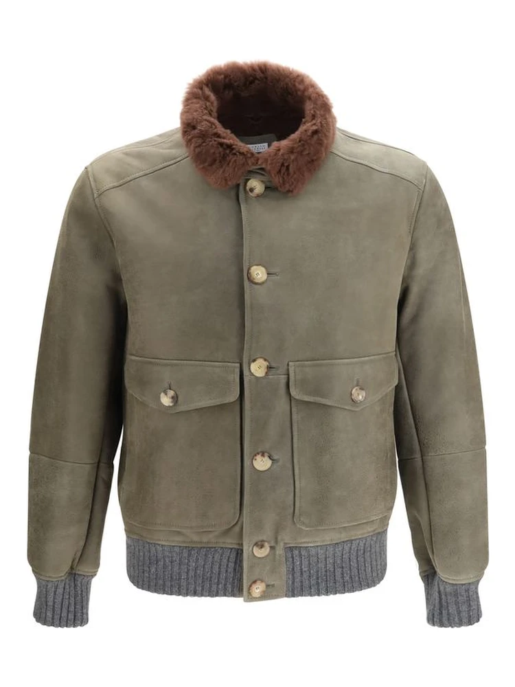 Bicolor Cashmere Bomber