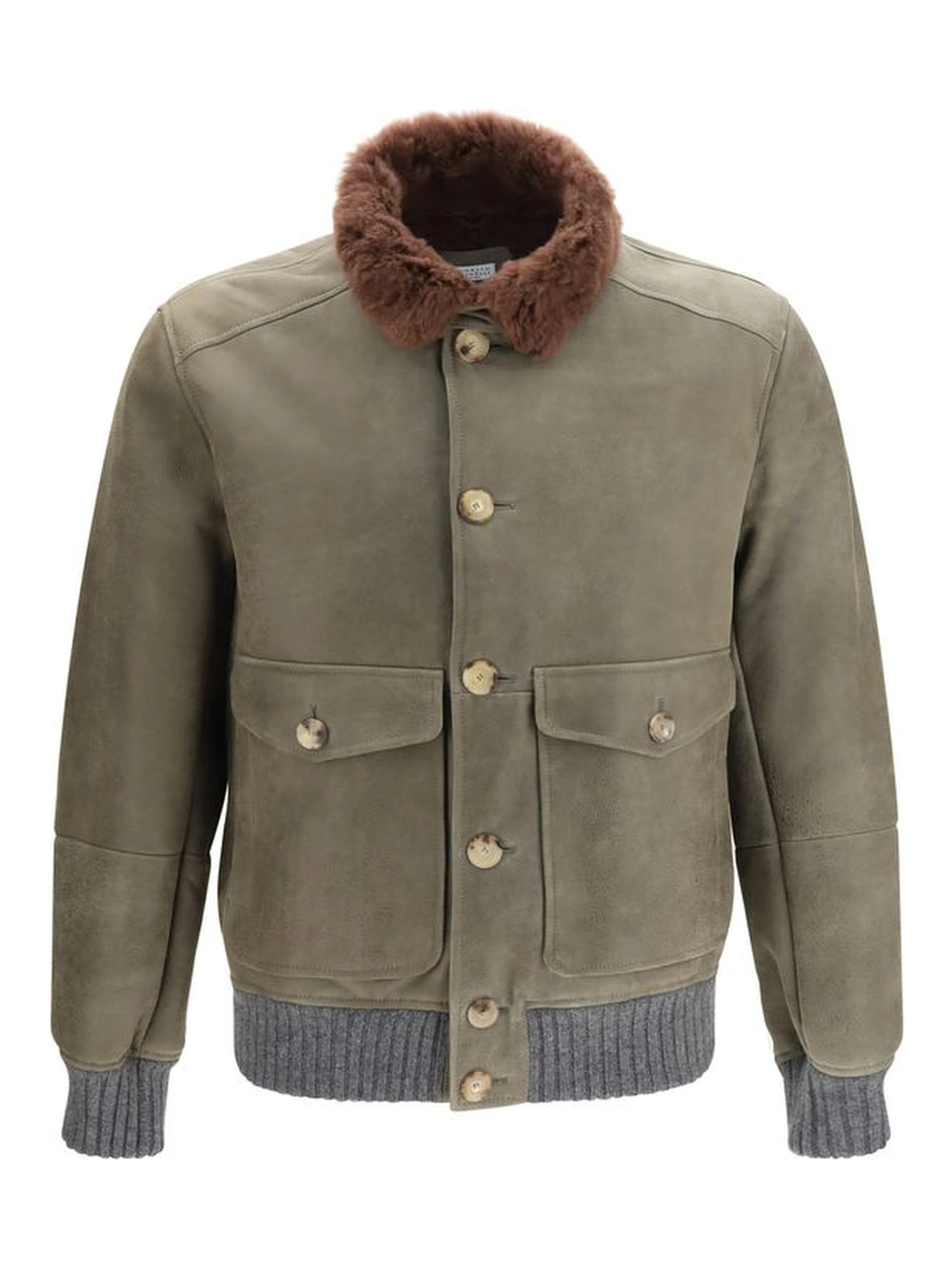 Bicolor Cashmere Bomber
