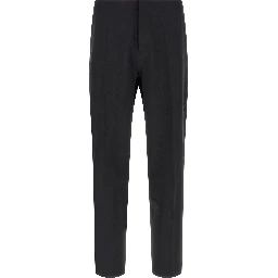 Black Nylon Athletic Pants