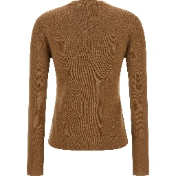 Beige Virgin Wool Cardigan