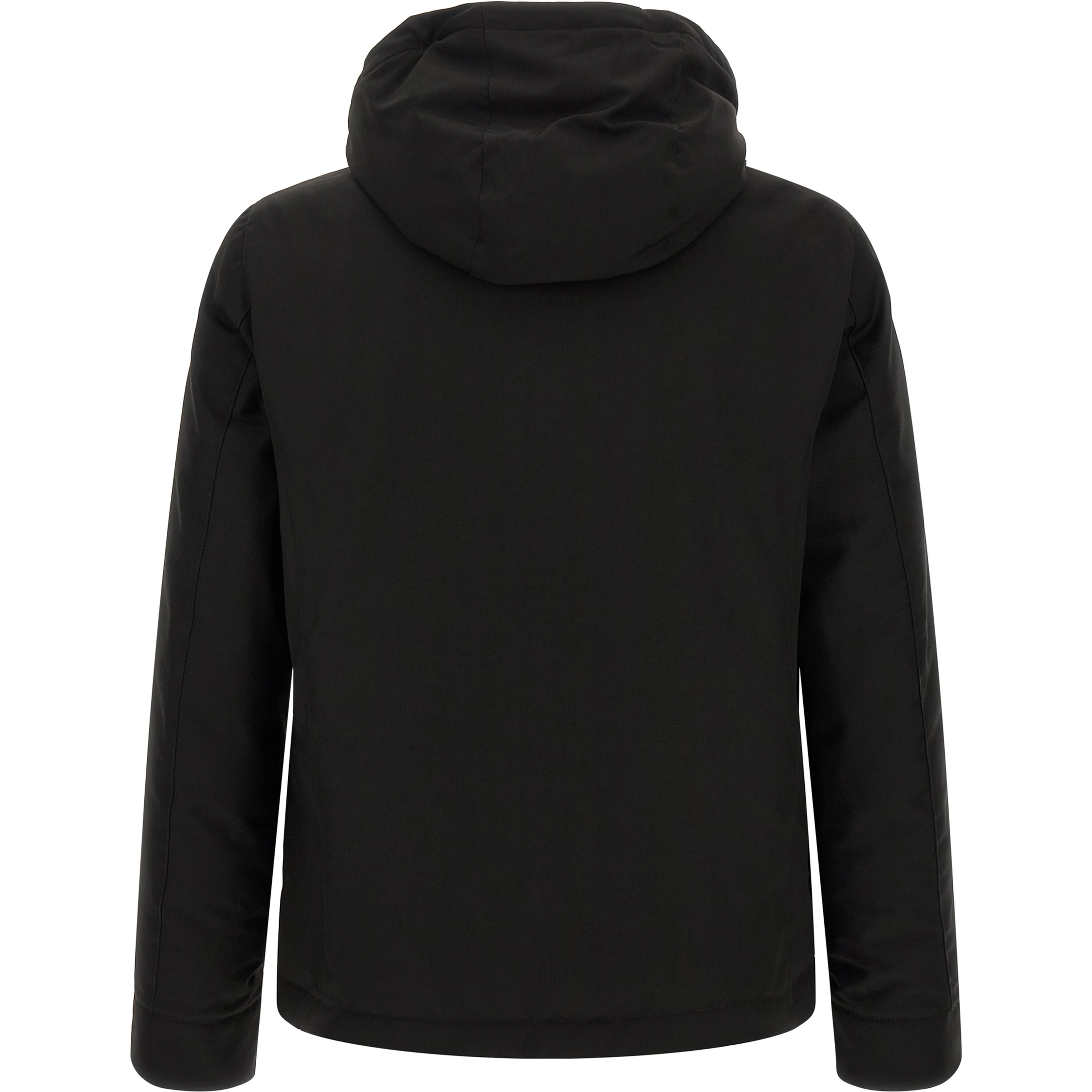 Black Wool Full-Length Jacket
