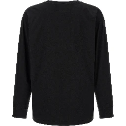 Black Cotton Long Sleeve T-Shirt