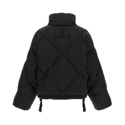Black Polyamide Full-Length Jacket