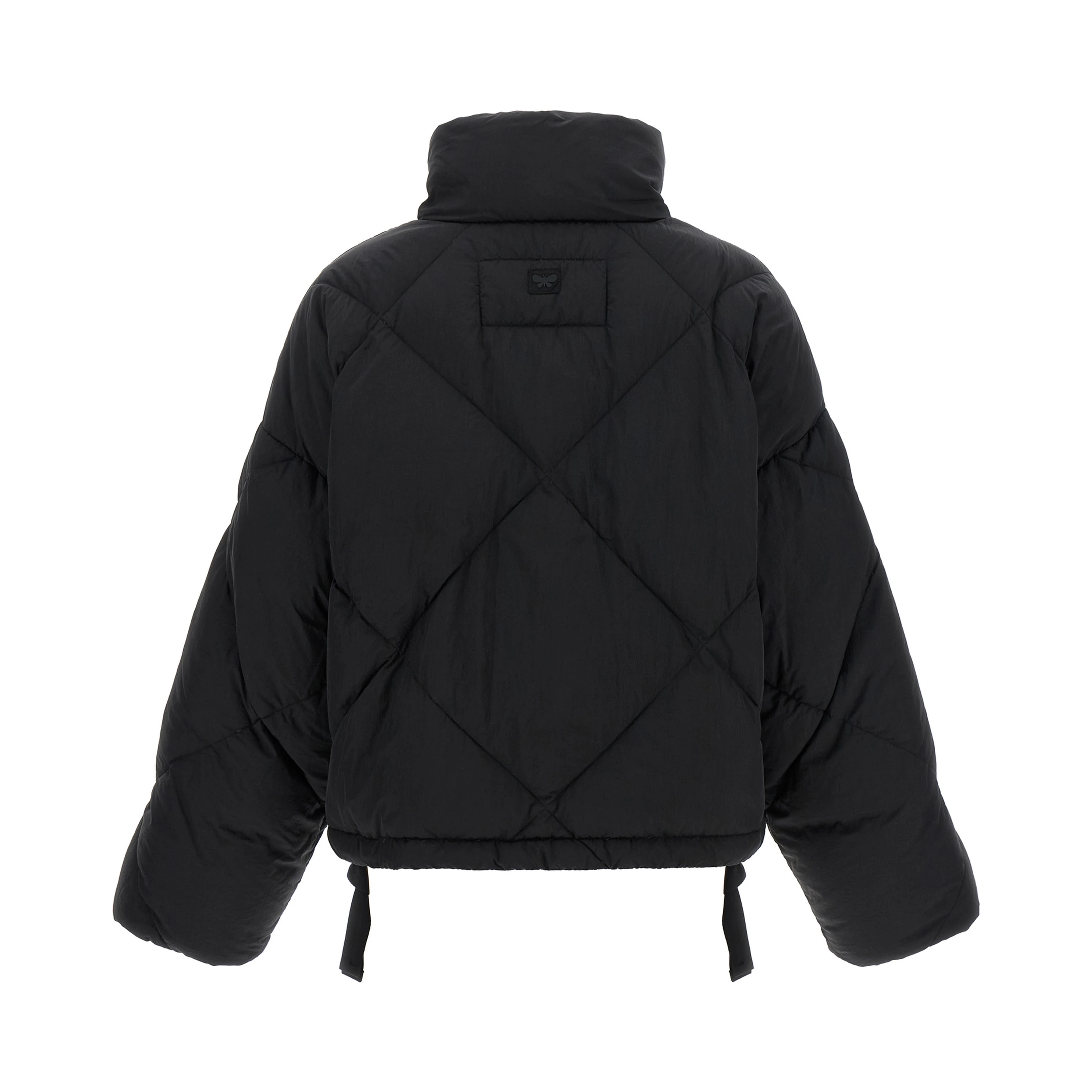 Black Polyamide Full-Length Jacket