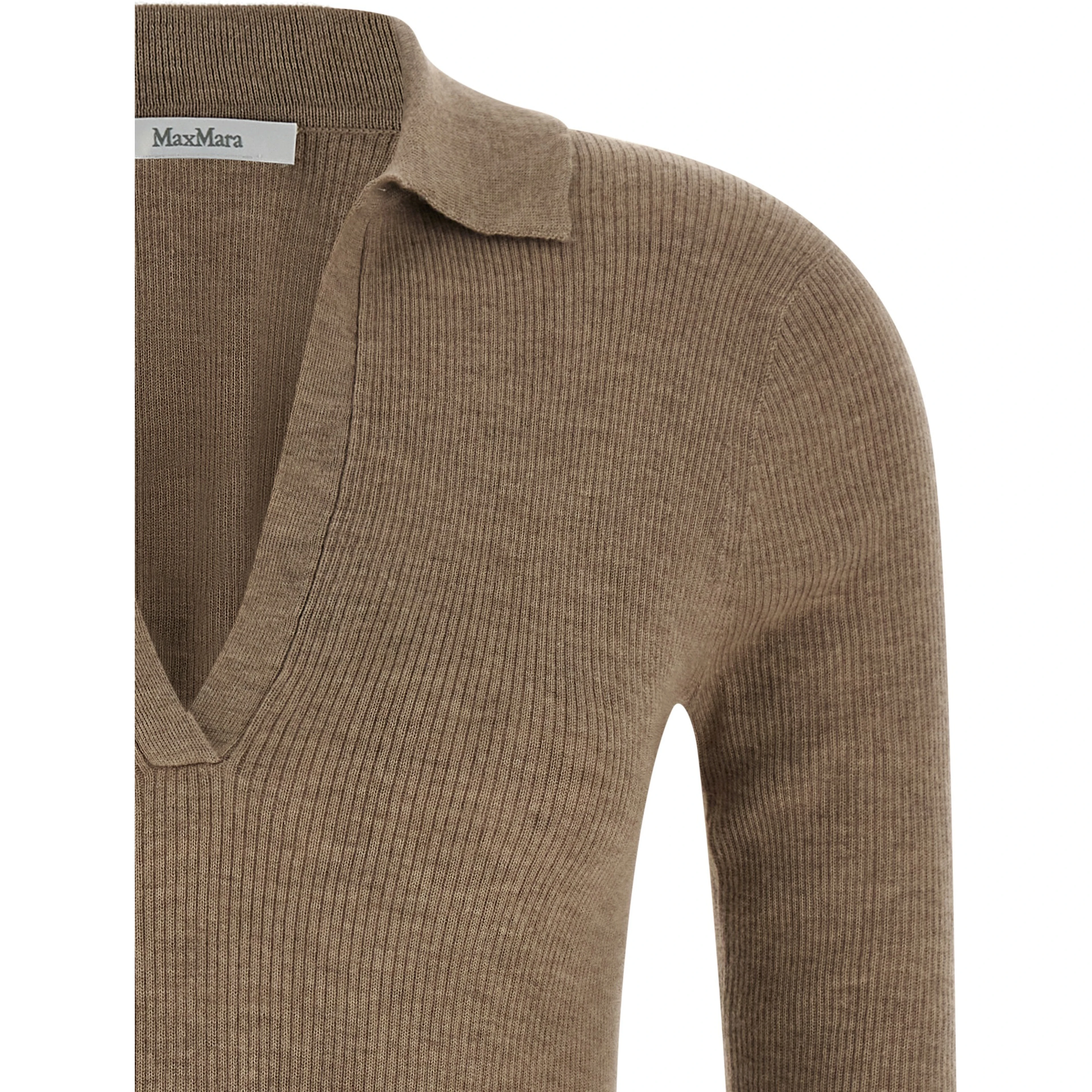 Beige Cashmere Polo Shirt