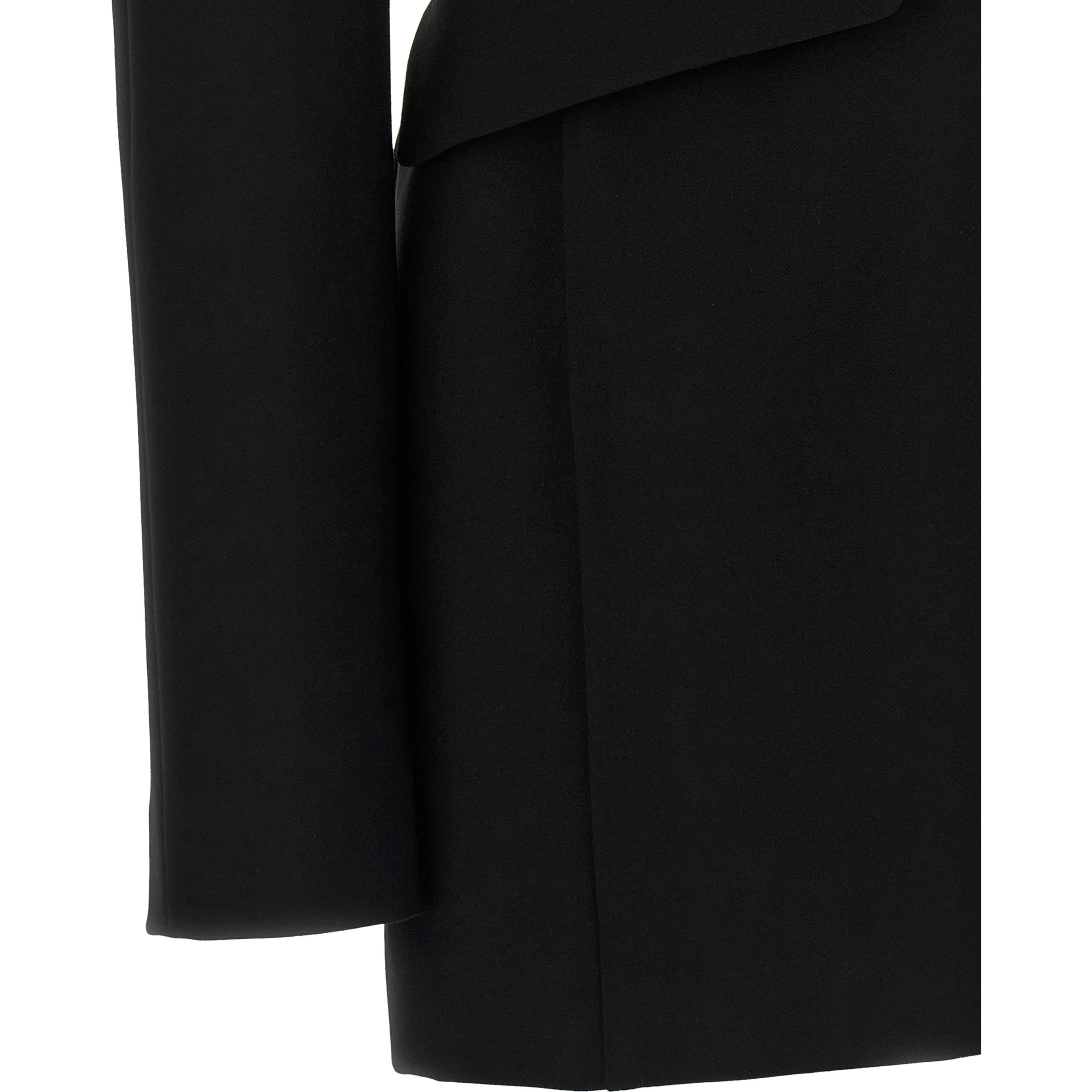 Black Viscose Short Dress