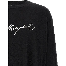 Black Cotton Long Sleeve T-Shirt