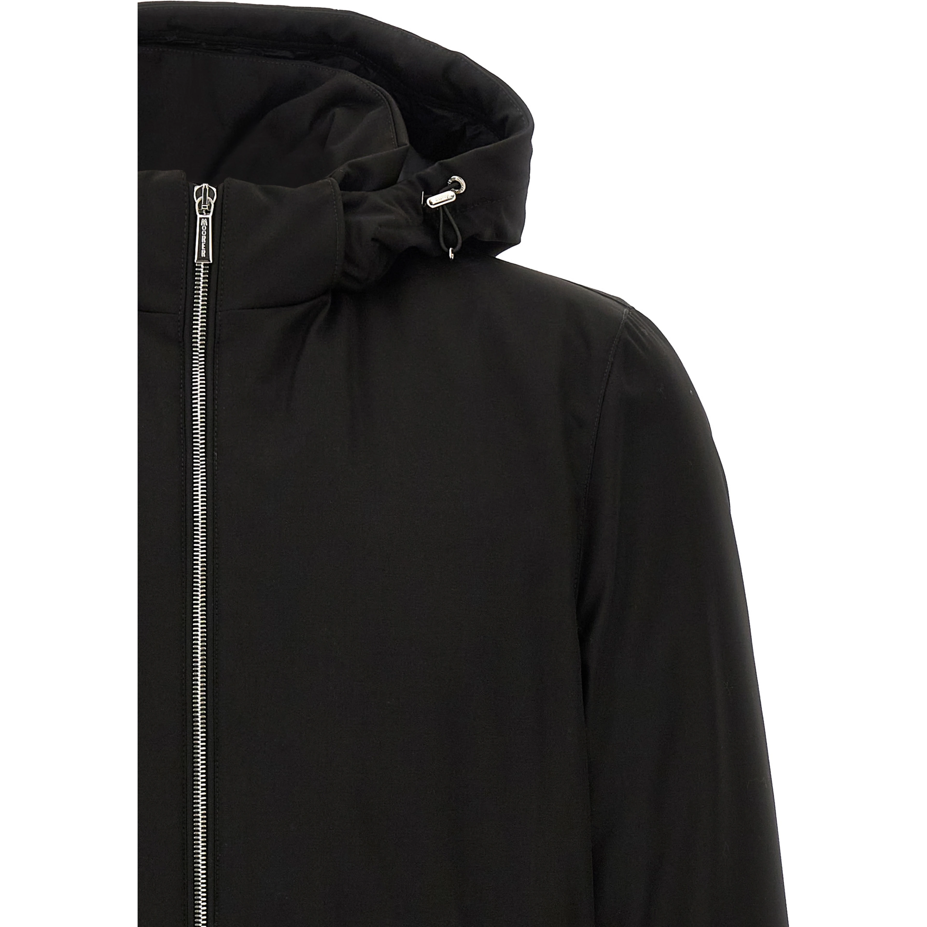 Black Wool Full-Length Jacket