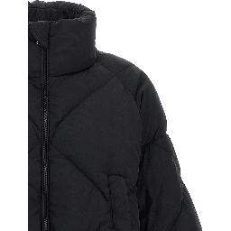 Black Polyamide Full-Length Jacket