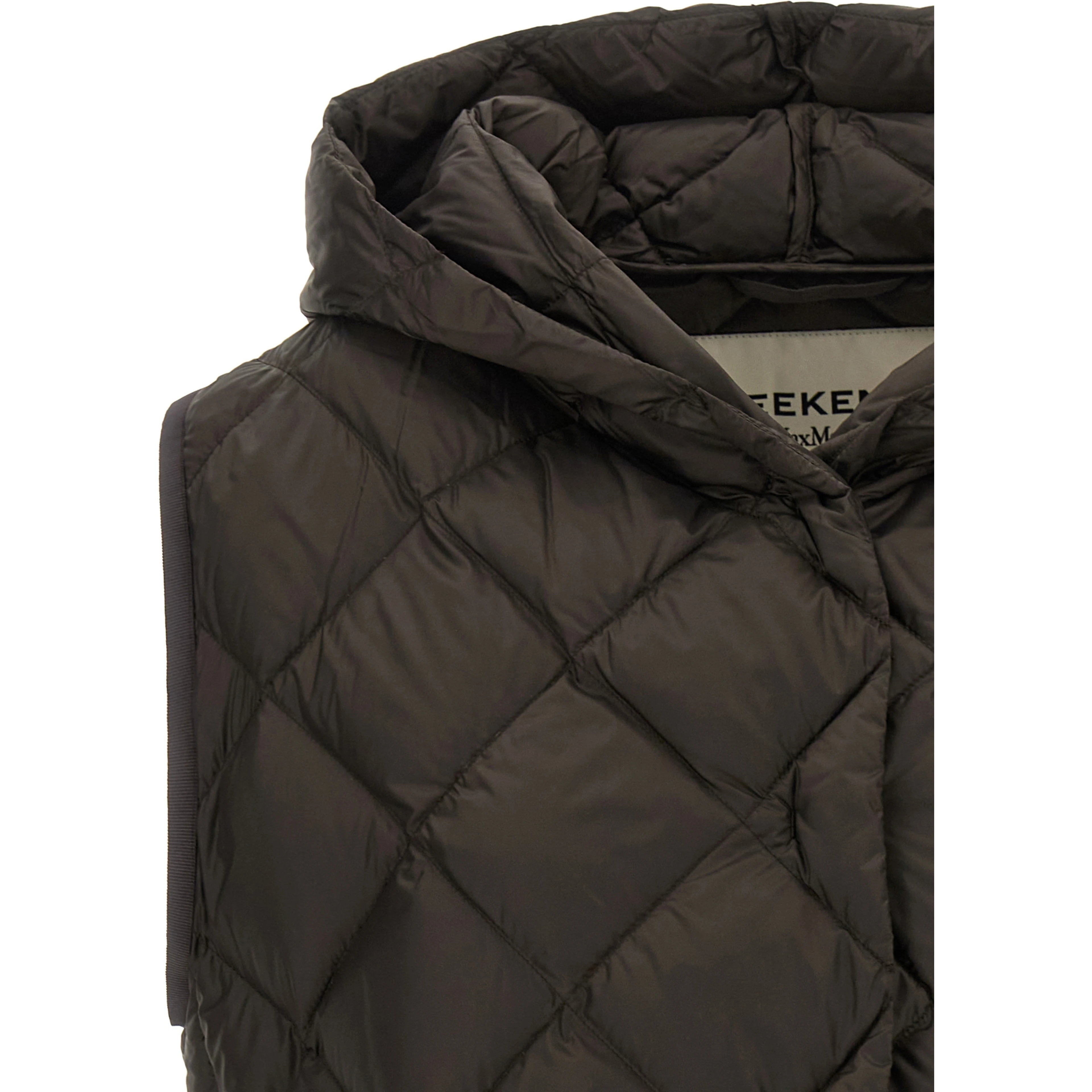 Brown Polyester Sleeveless Jacket