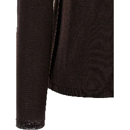 Brown Virgin Wool Cardigan