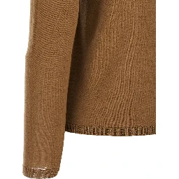 Beige Virgin Wool Cardigan